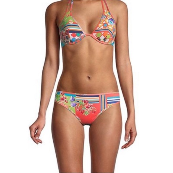 JOHNNY WAS Kaya Boho Bikini Swimsuit Set Top XL, bottom L - Picture 2 of 11